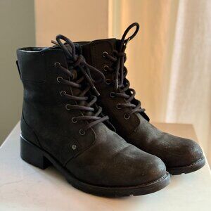 Clarks Black Lace Up Boots 9